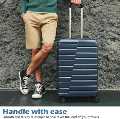 Βαλίτσα PC ABS TSA αποσκευές 3 κομμάτια Set Lock Spinner Carry on (Teal μπλε)