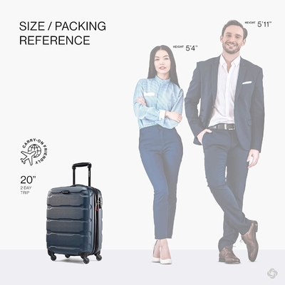 Omni PC Hardside επεκτάσιμη αποσκευή με τροχούς περιστροφής, Carry-On 20 ιντσών, Teal