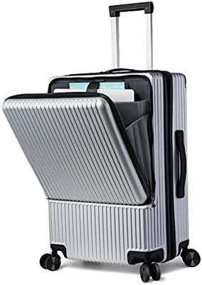 20in Aluminium Frame Hardside Spinner Wheel Luggage, Ενσωματωμένη κλειδαριά TSA Να μεταφέρετε στην βαλίτσα, με κάλυμμα ποτηριού &amp; USB Port
