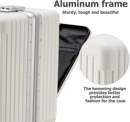 20in Aluminium Frame Hardside Spinner Wheel Luggage, Ενσωματωμένη κλειδαριά TSA Να μεταφέρετε στην βαλίτσα, με κάλυμμα ποτηριού &amp; USB Port