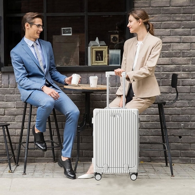 20in Aluminium Frame Hardside Spinner Wheel Luggage, Ενσωματωμένη κλειδαριά TSA Να μεταφέρετε στην βαλίτσα, με κάλυμμα ποτηριού &amp; USB Port