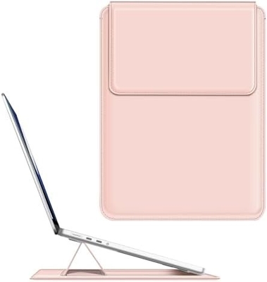Κεφάλαιο φορητού υπολογιστή MacBook Air 13.6M3 M2 A3113 A2681/MacBook Pro 14 A2992-PU Δερμάτινο λεπτό κάλυμμα τσάντας με λειτουργία στερέωσης, καφέ
