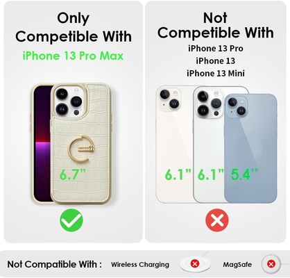 iPhone 13Pro Max 6.7", θήκη πορτοφολιού με κάρτα, δερμάτινη θήκη προστασίας με δαχτυλίδι,