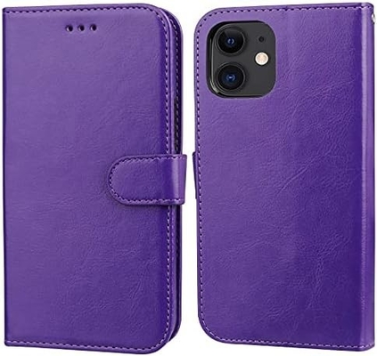 Συμβατό με το iPhone 12/Pro πορτοφόλι με κάρτα κάρτα PU δερμάτινο στερεό-αποπληκτική ζώνη καρπού clamshell 6,1 ιντσών