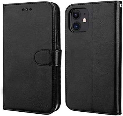 Συμβατό με το iPhone 12/Pro πορτοφόλι με κάρτα κάρτα PU δερμάτινο στερεό-αποπληκτική ζώνη καρπού clamshell 6,1 ιντσών