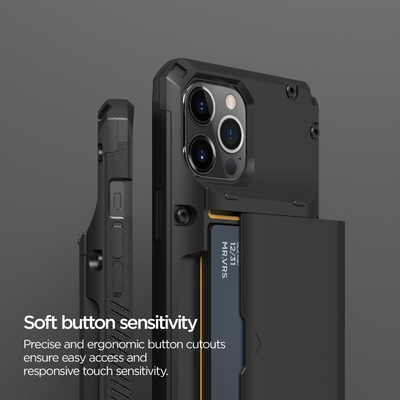 Για το iPhone 12 Pro Max με [4 κάρτες]Πρεμιόμιμο στερεό πιστωτικό κάρτα slot πορτοφόλι για το iPhone 12 Pro Max 6,7 ιντσών