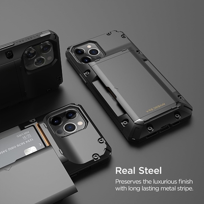 Για το iPhone 12 Pro Max με [4 κάρτες]Πρεμιόμιμο στερεό πιστωτικό κάρτα slot πορτοφόλι για το iPhone 12 Pro Max 6,7 ιντσών