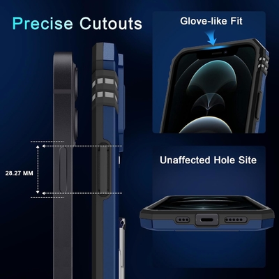 iPhone 12 Pro Max με κάλυψη κάμερας διαφάνειας+προστατευτής οθόνης ((1 πακέτο),τροχιασμένο δαχτυλίδι Kickstand Στρατιωτική βαθμίδα Shockproof