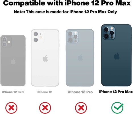 Κεφάλαιο iPhone 12 Pro Max, Προστασία στρατιωτικής ποιότητας, Σιλικόνη ανθεκτική σε κρούσματα, Αντι-αποτυπώματα & Αντι-γλιστ, Κεφάλαιο τηλεφώνου