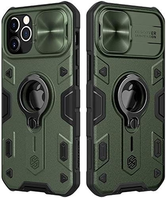 Κεφάλαιο iPhone 12 Pro Max με κάμερα κάλυψη &amp; Kickstand, Υπηρεσία Στρατιωτικής Βαθμού Προστασία Μπλούζα,