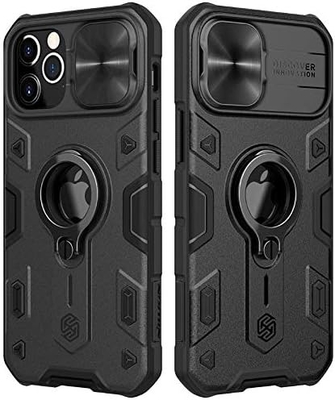 Κεφάλαιο iPhone 12 Pro Max με κάμερα κάλυψη &amp; Kickstand, Υπηρεσία Στρατιωτικής Βαθμού Προστασία Μπλούζα,