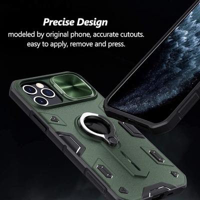 Κεφάλαιο iPhone 12 Pro Max με κάμερα κάλυψη &amp; Kickstand, Υπηρεσία Στρατιωτικής Βαθμού Προστασία Μπλούζα,