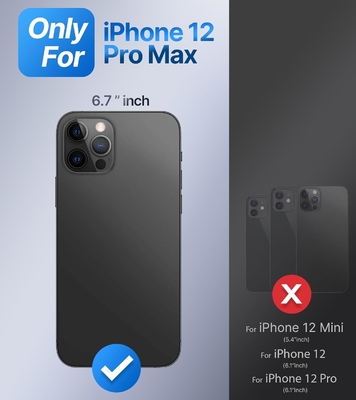 Ασπίδες για το iPhone 12 Pro Max Κεφάλαιο με Στάδιο, Κεφάλαιο τηλεφώνου Διαφανές με Κρατητή Διπλού Δαχτυλιδιού