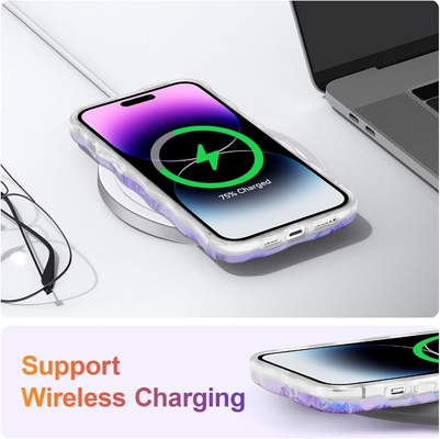 iPhone 12 Pro Max, πολύχρωμη ελαιογραφία, λαμπερό μοτίβο λέιζερ, χαριτωμένη κυματοειδή άκρη, εξαιρετική θήκη τηλεφώνου