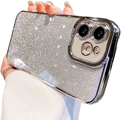 Διαφανές σχεδιασμό θήκης iPhone 12 Pro Max, ενσωματωμένο λάμψη πολυτελή γυαλιστερό χαρτί, pop και όμορφο