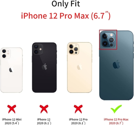 Διαφανές σχεδιασμό θήκης iPhone 12 Pro Max, ενσωματωμένο λάμψη πολυτελή γυαλιστερό χαρτί, pop και όμορφο