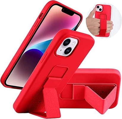Σιλικόνη Kickstand Κεφάλαιο συμβατό με το iPhone 11 περίπτωση ((6.1 in) κάθετη και οριζόντια Stand Hand Strap Metal Kickstand