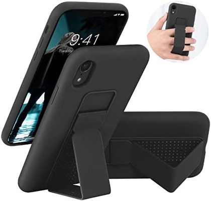 Σιλικόνη Kickstand Κεφάλαιο συμβατό με το iPhone 11 περίπτωση ((6.1 in) κάθετη και οριζόντια Stand Hand Strap Metal Kickstand