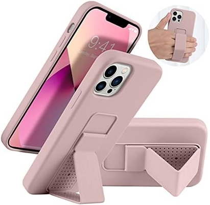 Σιλικόνη Kickstand Κεφάλαιο συμβατό με το iPhone 11 περίπτωση ((6.1 in) κάθετη και οριζόντια Stand Hand Strap Metal Kickstand