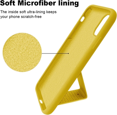 Σιλικόνη Kickstand Κεφάλαιο συμβατό με το iPhone 11 περίπτωση ((6.1 in) κάθετη και οριζόντια Stand Hand Strap Metal Kickstand