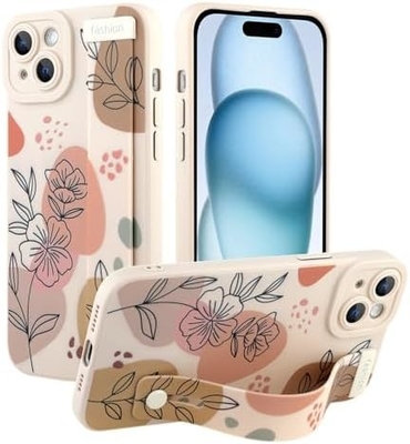 iPhone 12 Pro Max Σιλικόνη Κουτί με ιμάντα για γυναίκες Κορίτσια Γλυκά λουλούδια