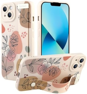 iPhone 12 Pro Max Σιλικόνη Κουτί με ιμάντα για γυναίκες Κορίτσια Γλυκά λουλούδια
