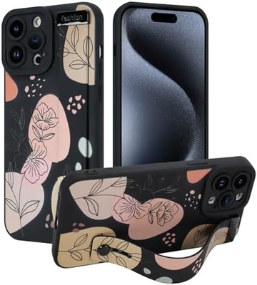 iPhone 12 Pro Max Σιλικόνη Κουτί με ιμάντα για γυναίκες Κορίτσια Γλυκά λουλούδια