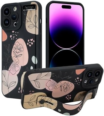 iPhone 12 Pro Max Σιλικόνη Κουτί με ιμάντα για γυναίκες Κορίτσια Γλυκά λουλούδια