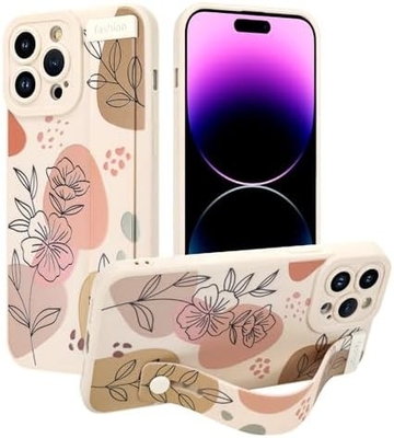 iPhone 12 Pro Max Σιλικόνη Κουτί με ιμάντα για γυναίκες Κορίτσια Γλυκά λουλούδια