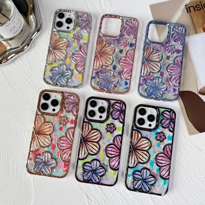 iPhone 12 Pro Max Κεφάλαιο 6.7 ίντσες,Καθαρή 3D Φλούδα Κεφάλαιο Τηλεφώνου για Γυναίκες Κορίτσια πολυτελή επικάλυψη Φλωρά Κεφάλαιο Κάλυψη αισθητική