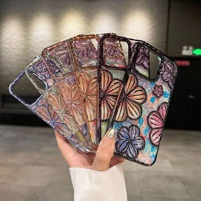 iPhone 12 Pro Max Κεφάλαιο 6.7 ίντσες,Καθαρή 3D Φλούδα Κεφάλαιο Τηλεφώνου για Γυναίκες Κορίτσια πολυτελή επικάλυψη Φλωρά Κεφάλαιο Κάλυψη αισθητική