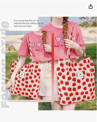 Τσάντα Ώμου για Γυναίκες και Κορίτσια, Μεγάλης Χωρητικότητας, Επαναχρησιμοποιήσιμη από Κορδονέ, για Ψώνια, με Εσωτερική Τσέπη