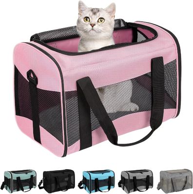 Cat Carrying Case Pet Carrier Airline Approved Protable And Breathable Pet Travel Carrier Removable Fleece Pad, Collapsible Cat Carrier Dog Carrier For Medium Cats Small Cats Dogs