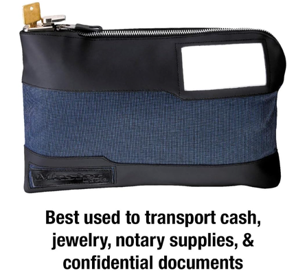 Master Lock Money Bag with Key Lock and Zipper for Cash, 11-1/2 in. Long Locking Portable Travel Money Pouch Προστατεύει τα διαβατήρια, τα πολύτιμα, 7120D, Blue