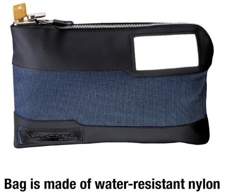 Master Lock Money Bag with Key Lock and Zipper for Cash, 11-1/2 in. Long Locking Portable Travel Money Pouch Προστατεύει τα διαβατήρια, τα πολύτιμα, 7120D, Blue