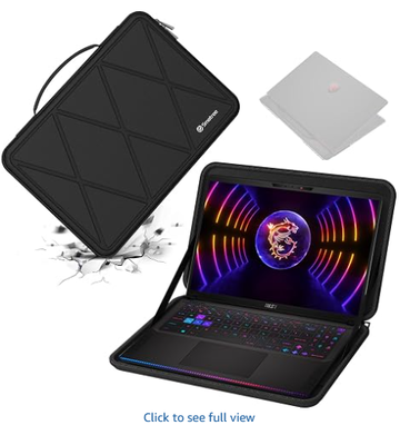Σκληρή προστατευτική θήκη EVA για 16 ιντσών MSI Raider GE68 HX 14V | Συμβατό για 16 ιντσών MSI Raider GE68 HX 14V, MSI Vector 16 HX A14V/A13V, Αντικραδασμική θήκη τσάντα φορητού υπολογιστή