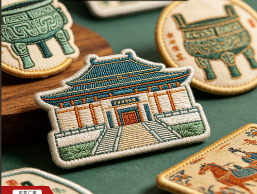 Embroidery refrigerator magnet custom-made cultural tourism scenic spot museum cultural creative gift custom-made embroidery magnetic refrigerator magnet custom-made