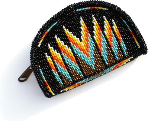 Ελαφρύ OU Heart Beaded Coin Bag χειροποίητο και μεγέθους σταδίου με ασφαλές πλευρικό κλείδωμα Zip Ιδανικό για εκδηλώσεις της ημέρας παιχνιδιού