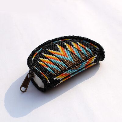 Ελαφρύ OU Heart Beaded Coin Bag χειροποίητο και μεγέθους σταδίου με ασφαλές πλευρικό κλείδωμα Zip Ιδανικό για εκδηλώσεις της ημέρας παιχνιδιού
