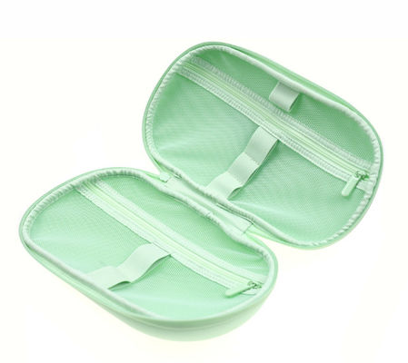 Toiletry της EVA μεντών πράσινες τσέπες πλέγματος τσαντών 600D ταξιδιού διοργανωτών μέσα