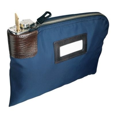 ODM OEM Canvas 11X6inch Zippered τράπεζα τσάντες κατάθεσης με 2 κλειδιά Canvas κλειδαριά Zipper τράπεζα τσάντα κατάθεσης με PVC τσέπη με 2 κλειδιά Zipper τσάντες τράπεζα