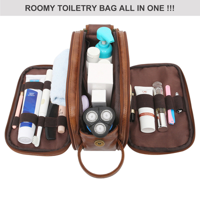 PU ατόμων λουτρών Toiletry δέρματος ταξίδι τσαντών πλυσίματος που ξυρίζει το νερό εξαρτήσεων Dopp ανθεκτικό