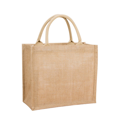 Burlap ελασματοποίησης επίστρωμα PE τσαντών Tote παντοπωλείων αγορών γιούτας επαναχρησιμοποιήσιμο